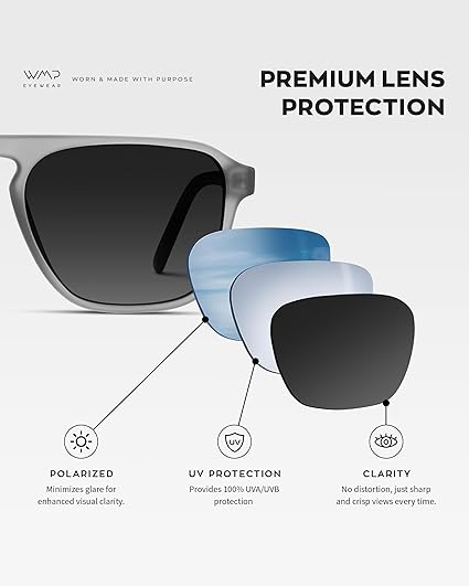 WearMe Pro Polarized Modern Aviator One-Bridge Square Mens Sunglasses