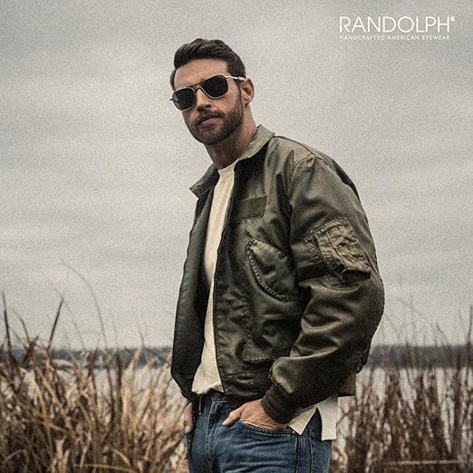Randolph Eyewear Aviator Sunglasses for Men & Women – Non-Polarized & Polarized Lenses, Matte Chrome UV Protection Sunglasses